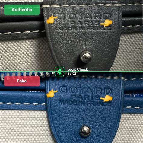 difference vrai faux goyard|Goyard bag vs real.